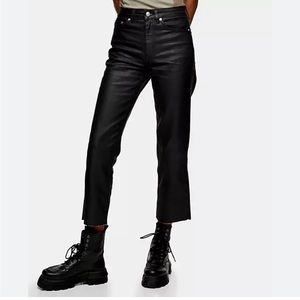 TOP SHOP black coated jesns